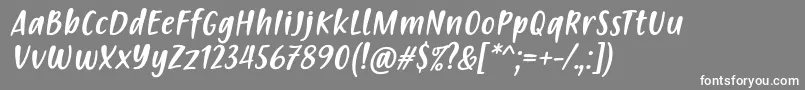 Passion to Action Slant Font by Situjuh 7NTypes Font – White Fonts on Gray Background