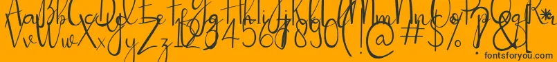Шрифт Passionate – чёрные шрифты на оранжевом фоне