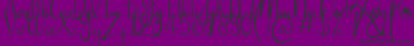 Passionate-Schriftart – Schwarze Schriften auf violettem Hintergrund