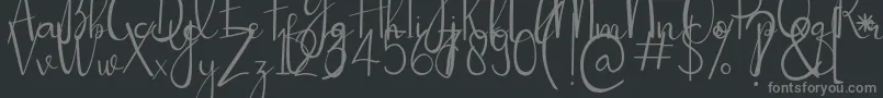 Шрифт Passionate – серые шрифты на чёрном фоне