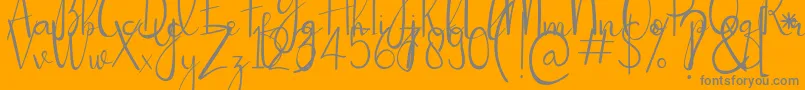 フォントPassionate – オレンジの背景に灰色の文字