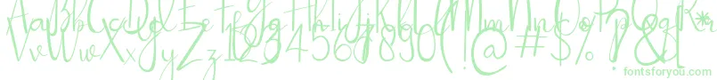 Passionate Font – Green Fonts on White Background