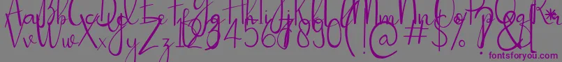 More about Passionate Font Passionate Font – Purple Fonts on Gray Background