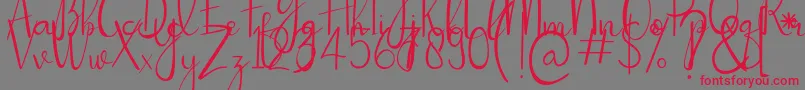Passionate Font – Red Fonts on Gray Background