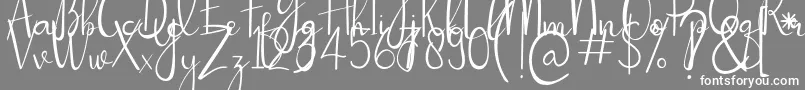 Passionate-Schriftart – Weiße Schriften auf grauem Hintergrund