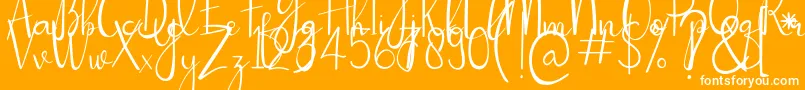 Passionate-fontti – valkoiset fontit oranssilla taustalla