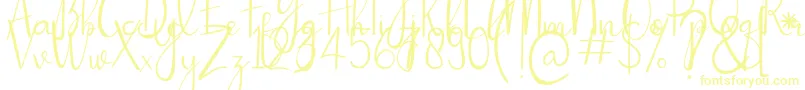 Passionate-fontti – keltaiset fontit valkoisella taustalla