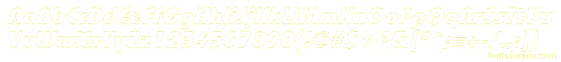 BordeauxblackoutlineItalic Font – Yellow Fonts