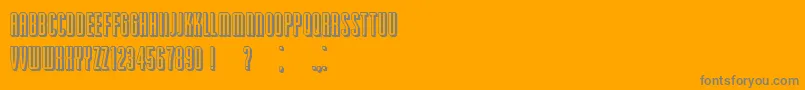 PassionateRelationship 3D-Schriftart – Graue Schriften auf orangefarbenem Hintergrund