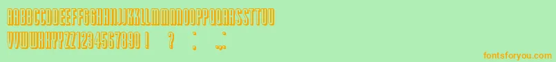 PassionateRelationship 3D Font – Orange Fonts on Green Background