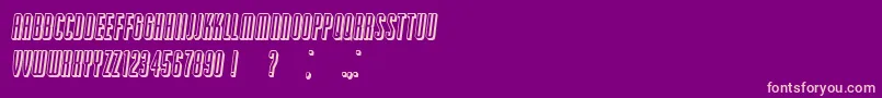 PassionateRelationship 3DItalic Font – Pink Fonts on Purple Background