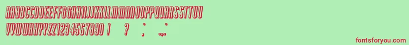 PassionateRelationship 3DItalic Font – Red Fonts on Green Background