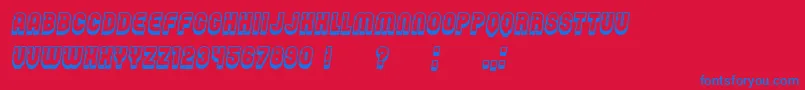 fuente Password Italic – Fuentes Azules Sobre Fondo Rojo