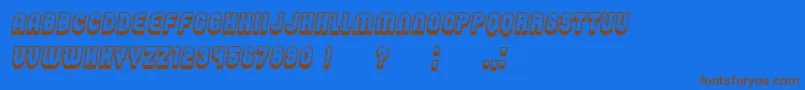 Password Italic Font – Brown Fonts on Blue Background