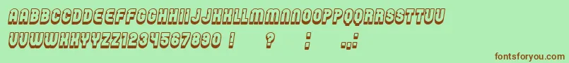 Password Italic Font – Brown Fonts on Green Background