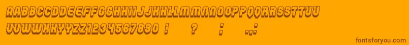 Fonte Password Italic – fontes marrons em um fundo laranja