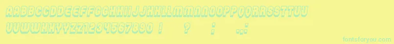 fuente Password Italic – Fuentes Verdes Sobre Fondo Amarillo