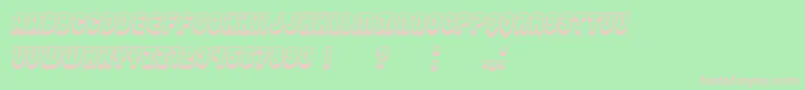 Fonte Password Italic – fontes rosa em um fundo verde