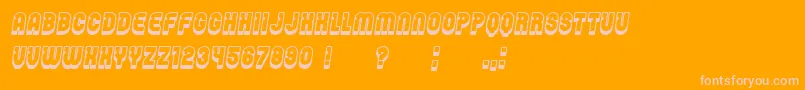 フォントPassword Italic – オレンジの背景にピンクのフォント