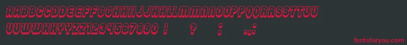 Fonte Password Italic – fontes vermelhas em um fundo preto