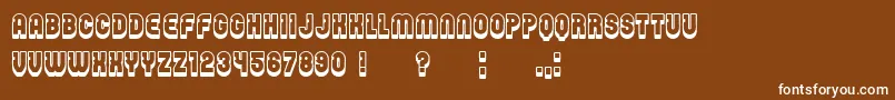 Password-fontti – valkoiset fontit ruskealla taustalla