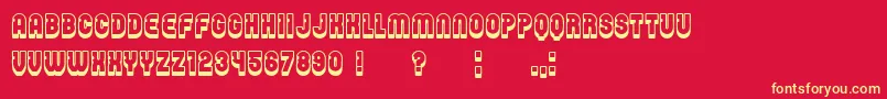 Password Font – Yellow Fonts on Red Background