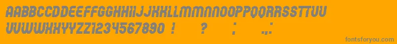 PasswordBook Italic-Schriftart – Graue Schriften auf orangefarbenem Hintergrund