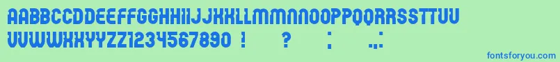 PasswordBook Font – Blue Fonts on Green Background