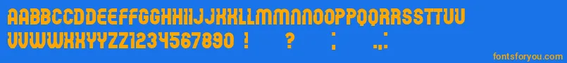 Czcionka PasswordBook – pomarańczowe czcionki na niebieskim tle