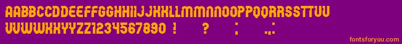 Fonte PasswordBook – fontes laranjas em um fundo violeta
