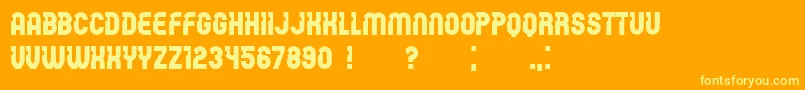 PasswordBook Font – Yellow Fonts on Orange Background