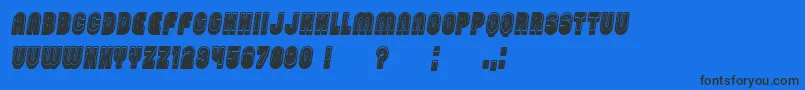 fuente PasswordFilled Italic – Fuentes Negras Sobre Fondo Azul