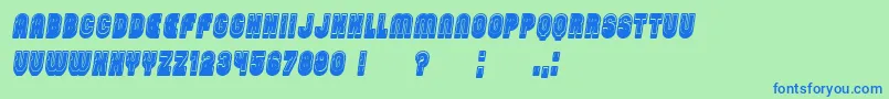 PasswordFilled Italic Font – Blue Fonts on Green Background