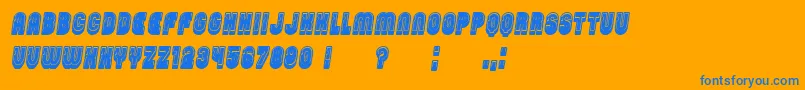 PasswordFilled Italic Font – Blue Fonts on Orange Background