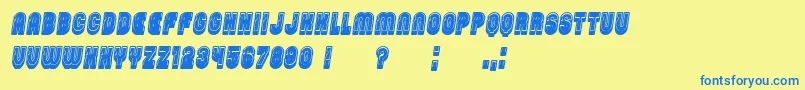 PasswordFilled Italic Font – Blue Fonts on Yellow Background