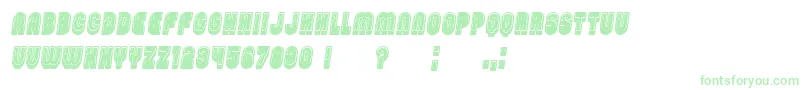 PasswordFilled Italic Font – Green Fonts on White Background