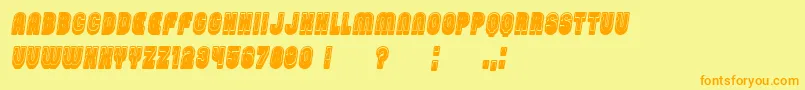 PasswordFilled Italic Font – Orange Fonts on Yellow Background
