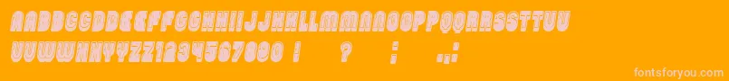 PasswordFilled Italic Font – Pink Fonts on Orange Background