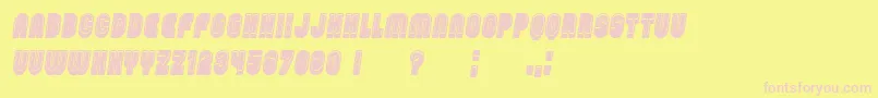 PasswordFilled Italic Font – Pink Fonts on Yellow Background