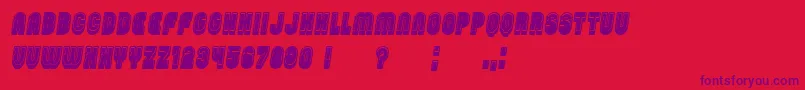 PasswordFilled Italic Font – Purple Fonts on Red Background