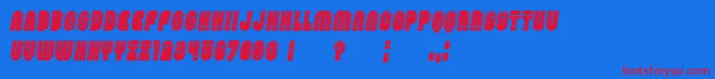 PasswordFilled Italic-fontti – punaiset fontit sinisellä taustalla