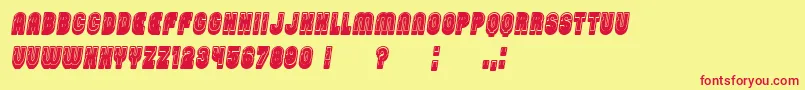 Police PasswordFilled Italic – polices rouges sur fond jaune
