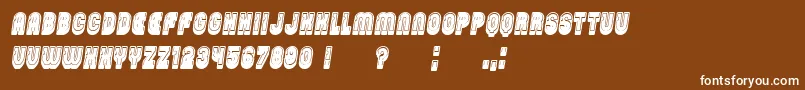 フォントPasswordFilled Italic – 茶色の背景に白い文字
