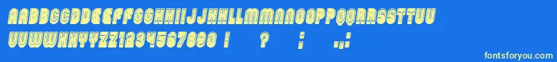 PasswordFilled Italic Font – Yellow Fonts on Blue Background