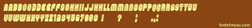 Czcionka PasswordFilled Italic – żółte czcionki na brązowym tle