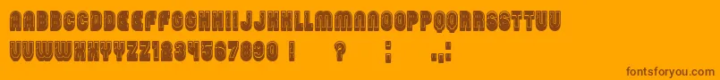 PasswordFilled Font – Brown Fonts on Orange Background