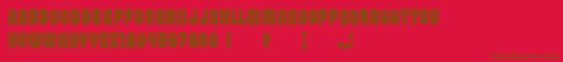 フォントPasswordFilled – 赤い背景に茶色の文字