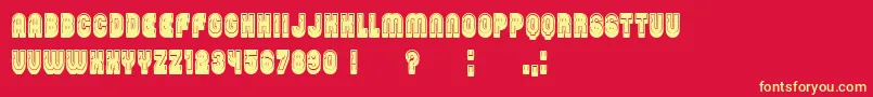 PasswordFilled Font – Yellow Fonts on Red Background