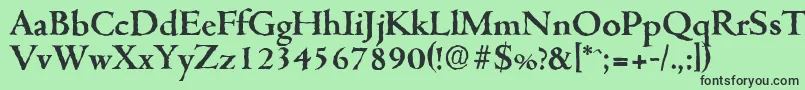 CambridgeantiqueBold Font – Black Fonts on Green Background