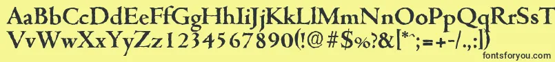 CambridgeantiqueBold Font – Black Fonts on Yellow Background